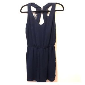 Blue romper with pockets